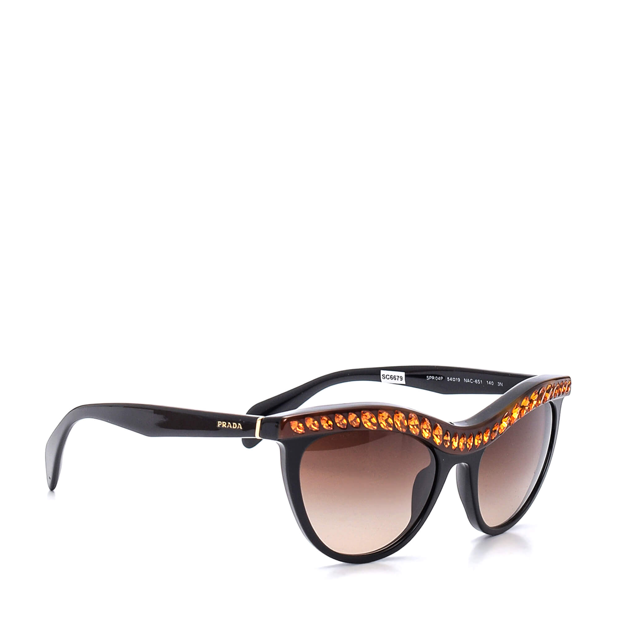 Prada - Black/Orange Strass Sunglasses